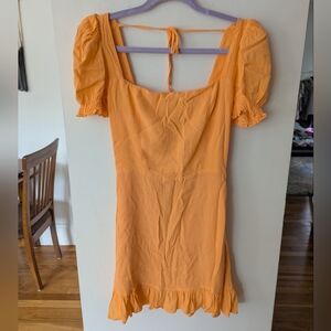 Olivaceous Vibrant Orange Mini Dress